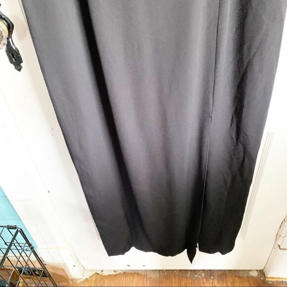 Vintage 90’s Dave & Johnny Maxi Dress High Neckline Satin Striped Bodice Size 14 - Picture 4 of 11